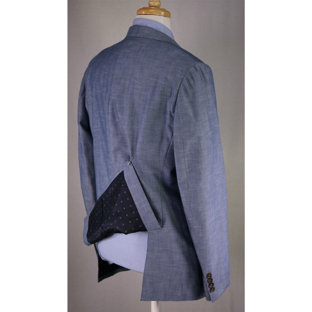 Bonobos Standard Fit Light Blue Iridescent Cotton 2-Btn Blazer Jacket 42R - Picture 7 of 9
